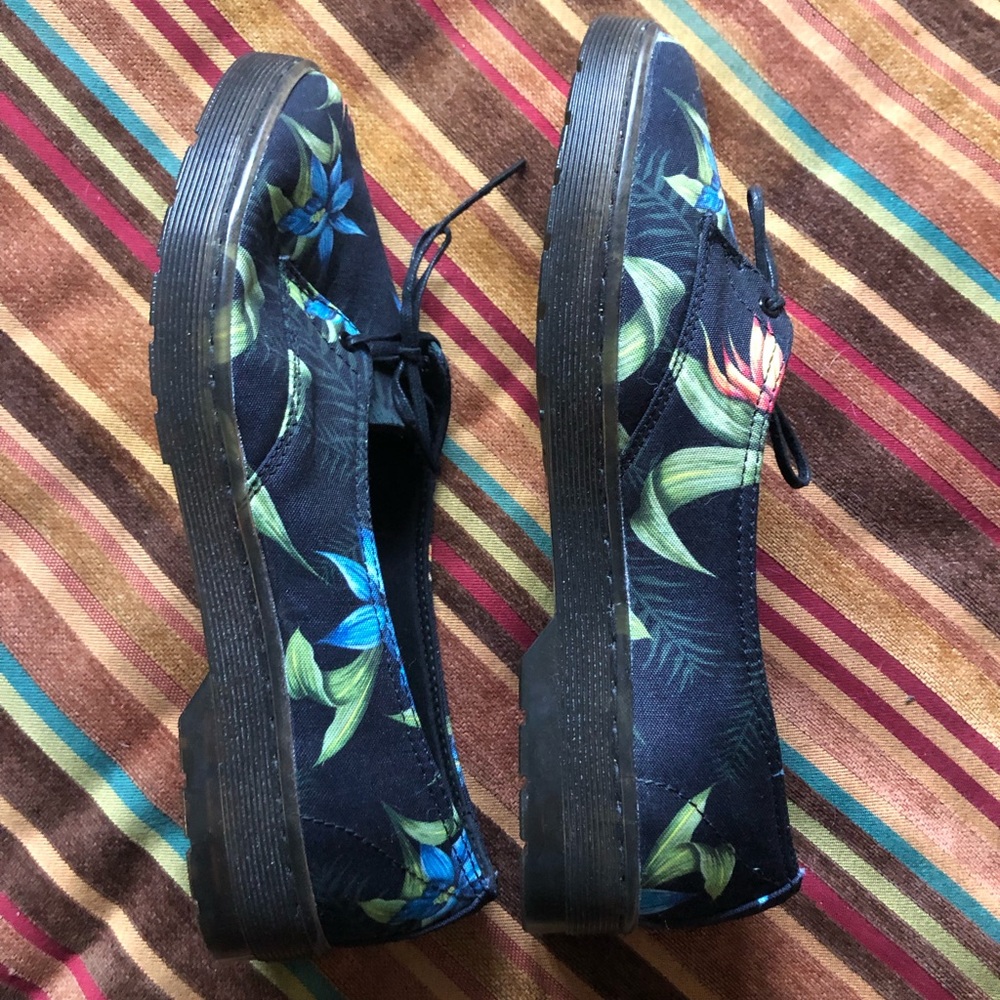 Dr. Marten slip on shoes in tropical print